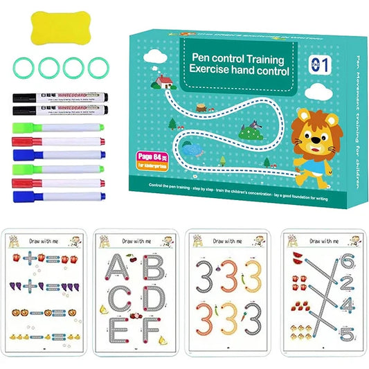 Sellora™ Reusable Tracing Workbook Set 30 Pages