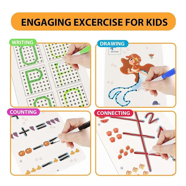 Sellora™ Reusable Tracing Workbook Set 30 Pages