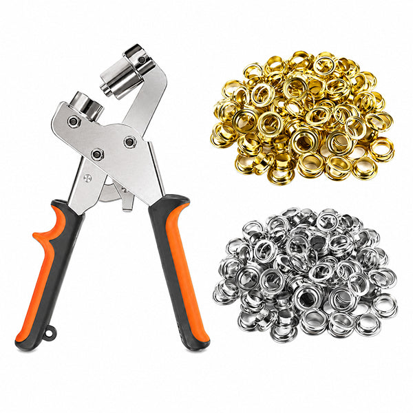 Sellora™ Professional Grommet Pliers & 200 Eyelet Kit Set