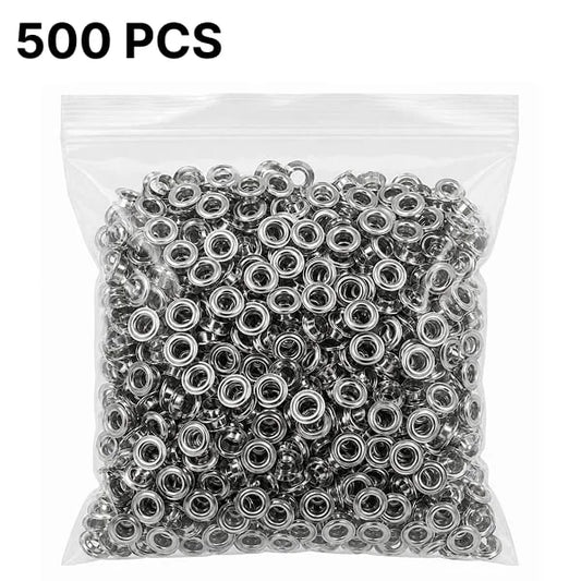 Sellora™ Silver Grommet Set (500 Pcs)